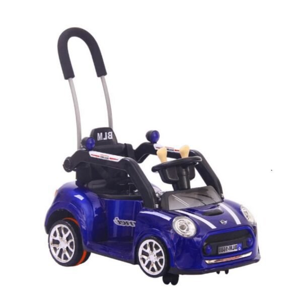 BLM-1688 red and blue kids electric ride-on car with dual drive, music, and storytelling features