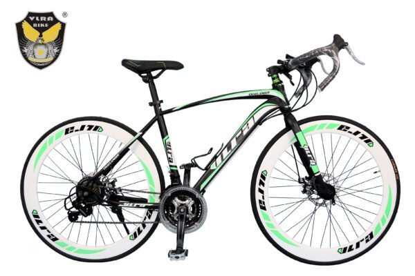 VLRA BIKE 7009/27 red 27-inch adult road bicycle with disc brakes and front suspension