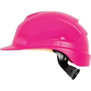 Lightweight pink half helmet with detachable visor and ABS shell