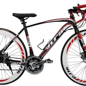VLRA BIKE 7009/27 red 27-inch adult road bicycle with disc brakes and front suspension