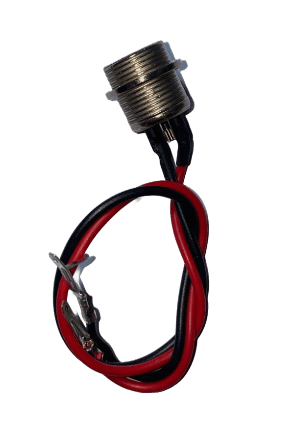 Z-36 threaded charging connector with alligator clips and wires