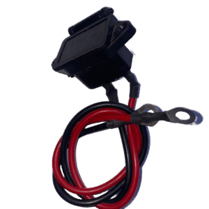 W-1 ring terminal charging connector with red and black wires