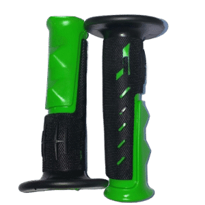 BMX handlebar grips with aggressive tread and shock absorption