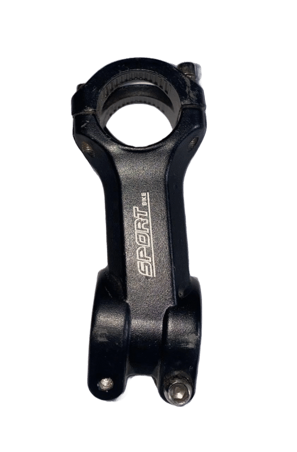 Black aluminum adjustable bike stem for 26-inch steerer with 31.8mm clamp