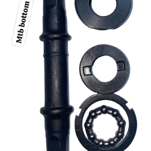 Aluminum bottom bracket axle for mountain bikes