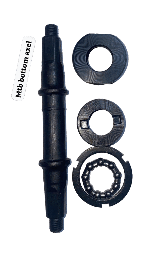 Aluminum bottom bracket axle for mountain bikes