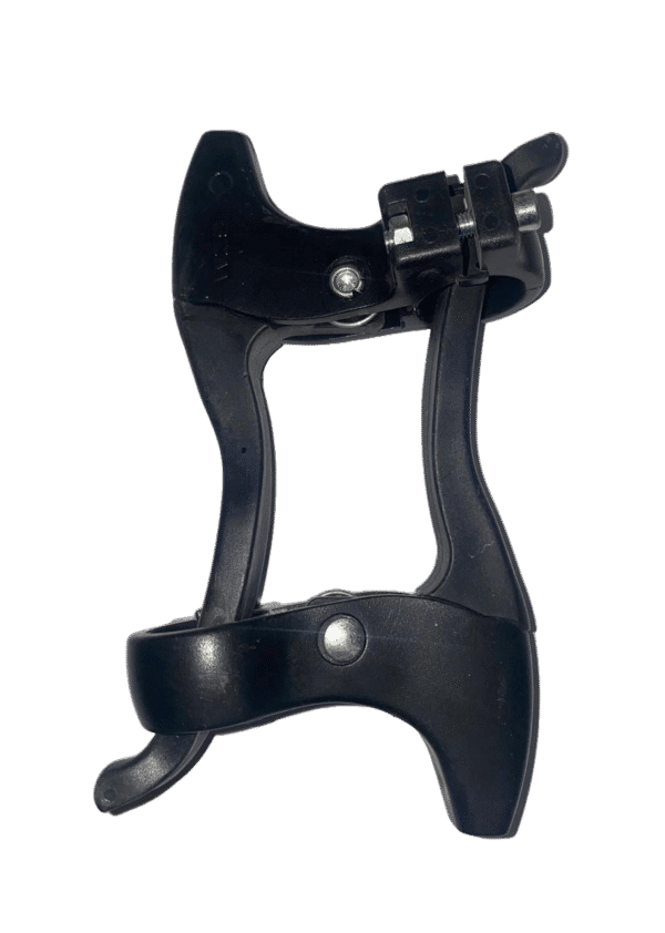 Black plastic compact brake levers for small bikes