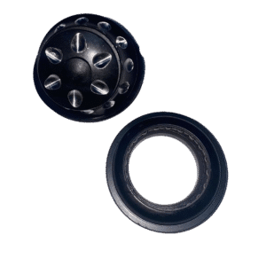 Rubber dust caps and seals for mountain bike suspension fork