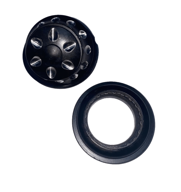 Rubber dust caps and seals for mountain bike suspension fork