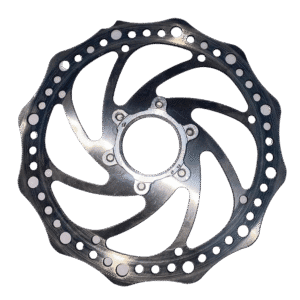 Stainless steel swirl-pattern bicycle disc brake rotor