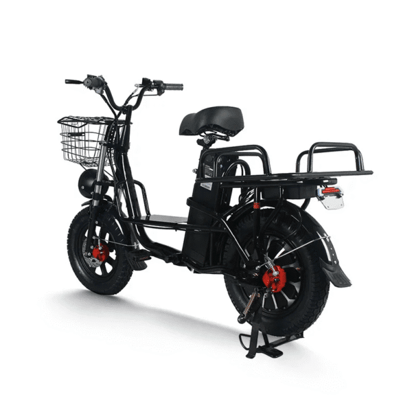 DS-16 Electric Scooter – Urban Delivery & Commuter E-Bike with Front Basket and Rear Cargo Box - Image 5