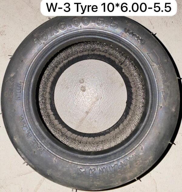 W-3 off-road tire with aggressive tread for superior traction and durability