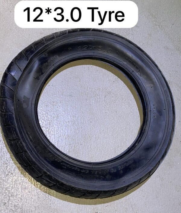12×3.0-inch wide off-road tire for bikes, scooters, and small vehicles
