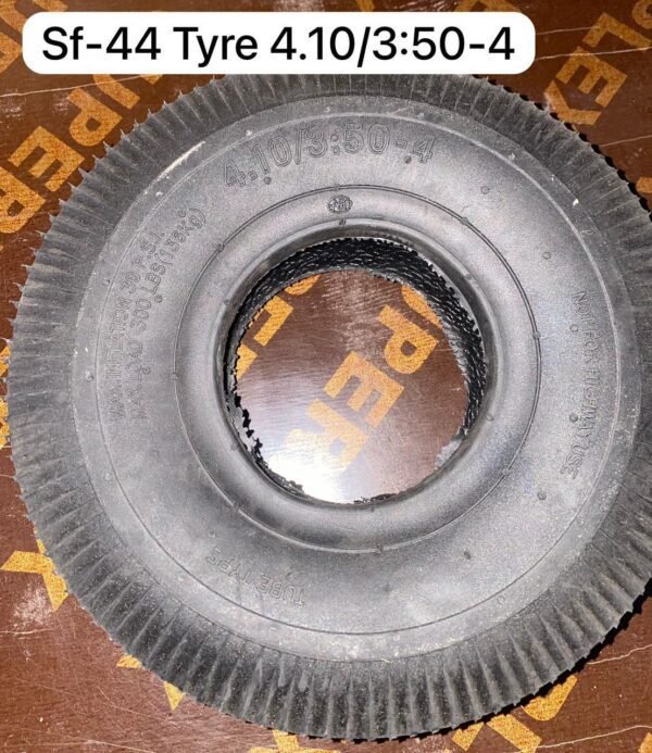 SF-44 off-road tire with aggressive tread for superior traction and durability
