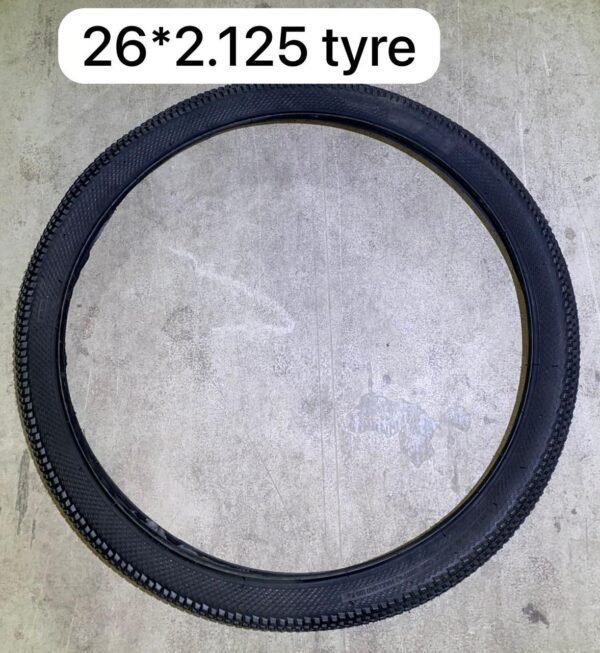 26×2.125 bicycle tire with versatile tread for road and light trail use