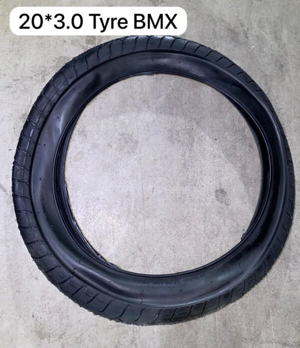20×3.0 BMX tire with aggressive tread and wide profile for superior traction
