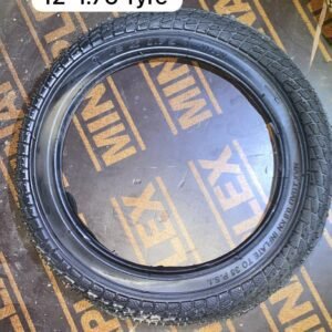 Black 12×1.75-inch tire for bikes, scooters, and small vehicles