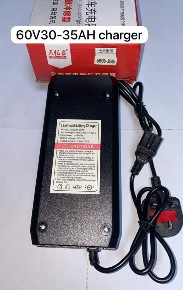 Durable and compact 60V 35Ah charger for electric scooters and e-bikes