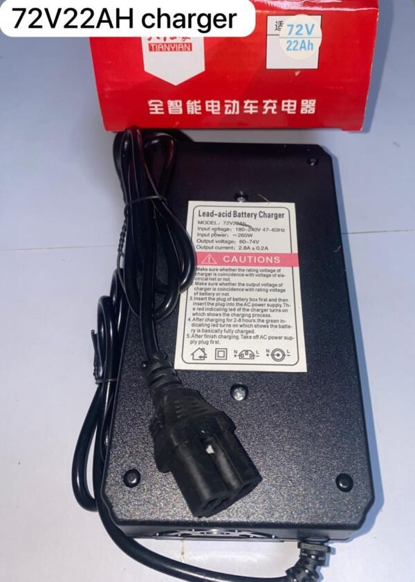 72V 22Ah electric scooter charger with LED lights