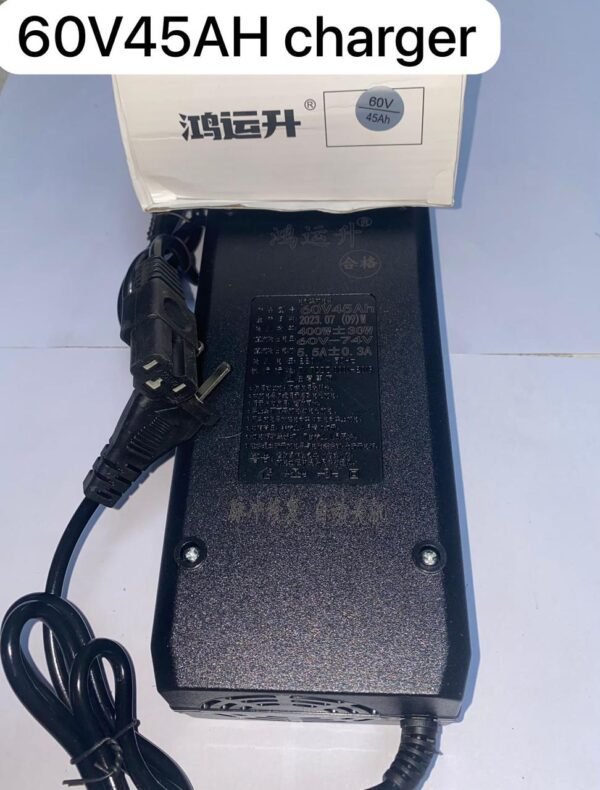 Durable 60V 45Ah charger for high-capacity electric scooters and bikes