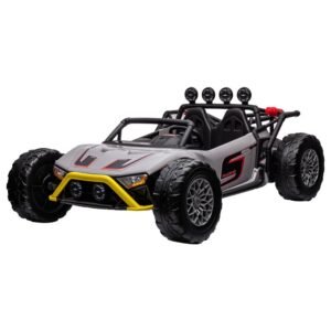 S3168 24V kids electric ride-on car with Bluetooth, rubber tires, and leather seats