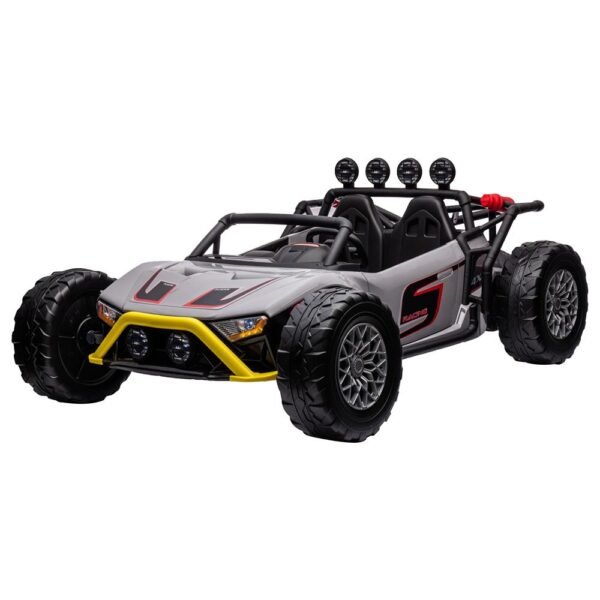 S3168 24V kids electric ride-on car with Bluetooth, rubber tires, and leather seats