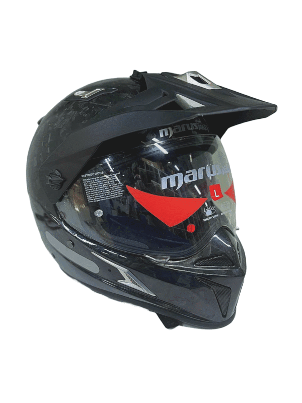 Convertible full-face and open-face helmet with dual visors – Marushin Sharp View