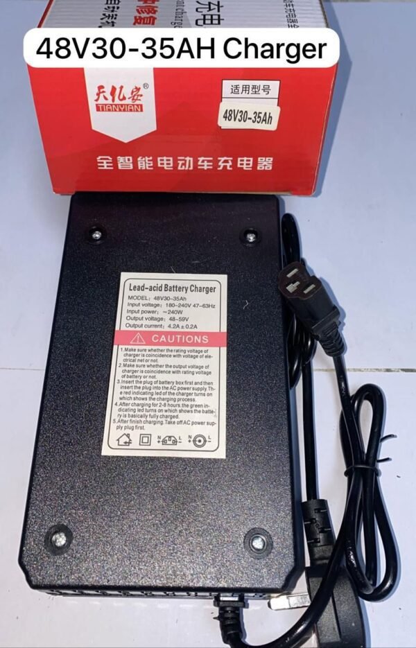 48V 24Ah electric battery charger with LED indicators