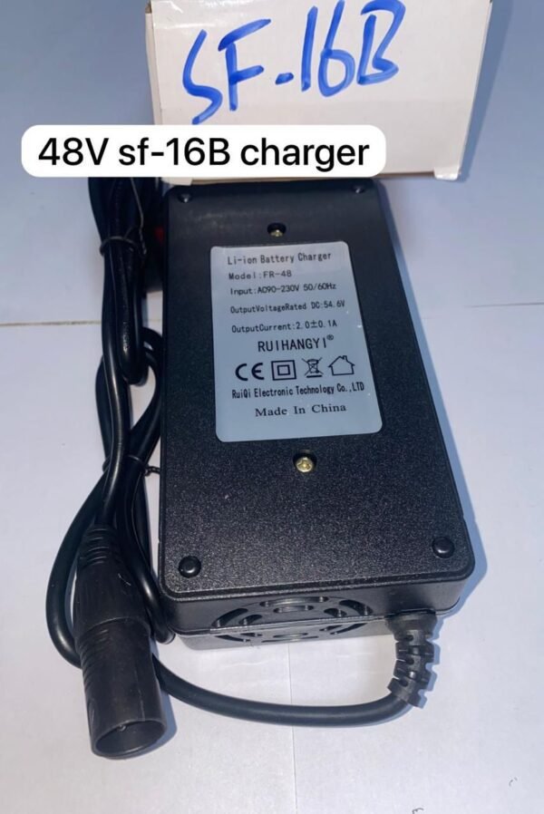 48V SF-16B charger for electric scooter and e-bike with LED indicators