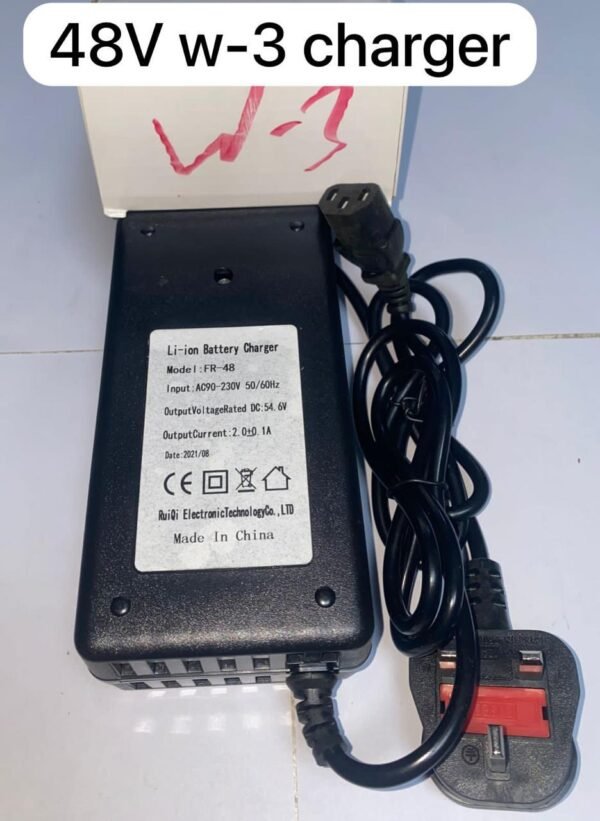 48V W-3 electric scooter charger with LED indicators