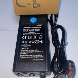 48V C-8 electric scooter and e-bike battery charger with LED indicators