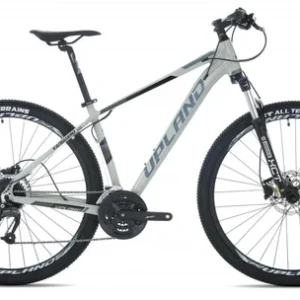 Upland Vanguard 500 men’s mountain bike with 29-inch wheels and Shimano 27-speed gearing