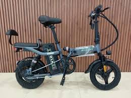 Foldable SF-16c electric bike with 48V battery, disc brakes, and aluminum frame