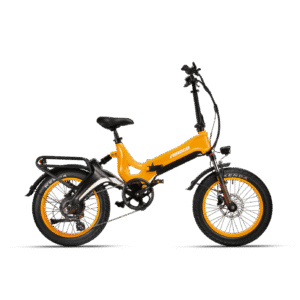 winner K6F orange and black folding electric bike with Kenda fat tires
